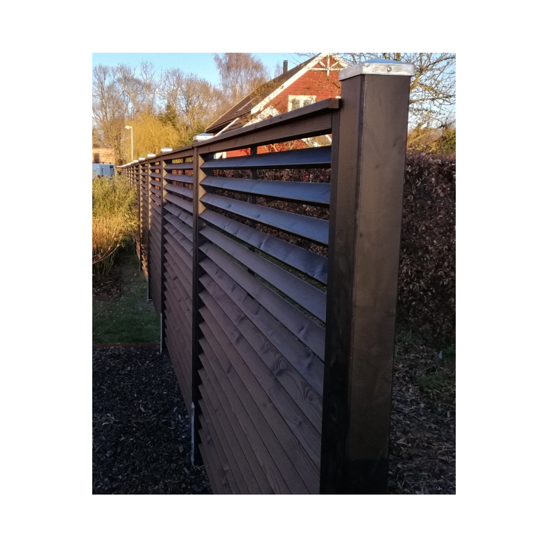 Kyoto hegn i grundmalet sort 160x160cm (BxH)