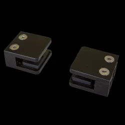 Glashegn inkl. 4 glasbeslag, 6mm hrdet glas rgfarvet grsort 90x91cm (BxH)