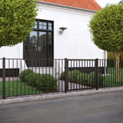 Basic enkeltlge i pulverlakeret sort 100x85cm (BxH)