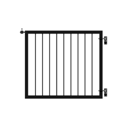 Basic enkeltlge i pulverlakeret sort 100x85cm (BxH)