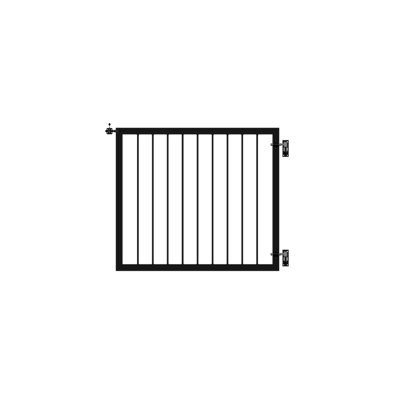 Basic enkeltlge i pulverlakeret sort 100x85cm (BxH)