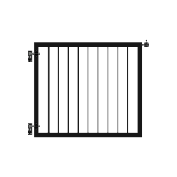 Basic enkeltlge i pulverlakeret sort 100x85cm (BxH)