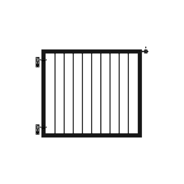 Basic enkeltlge i pulverlakeret sort 100x85cm (BxH)