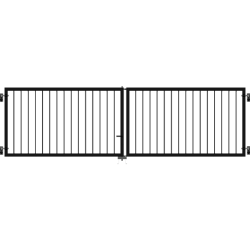 Basic dobbeltlge i pulverlakeret sort 300x85cm (BxH)