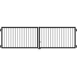 Basic dobbeltlge i pulverlakeret sort 300x85cm (BxH)