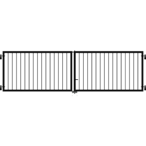 Basic dobbeltlge i pulverlakeret sort 300x85cm