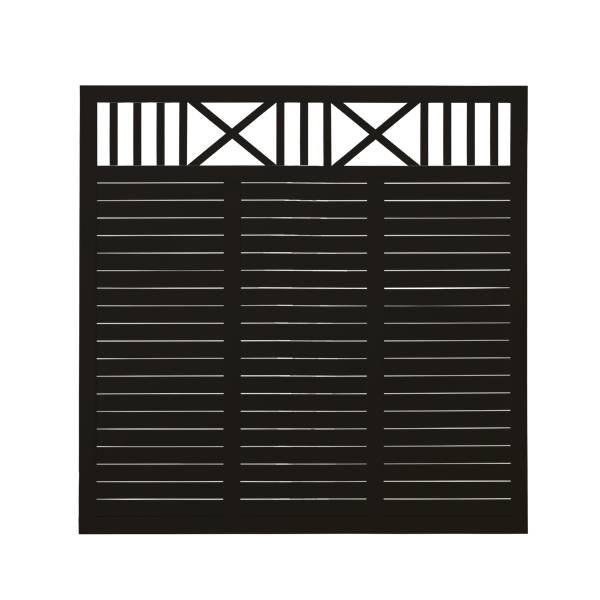 Nostalgi system hegn i sort 180x180cm (BxH)
