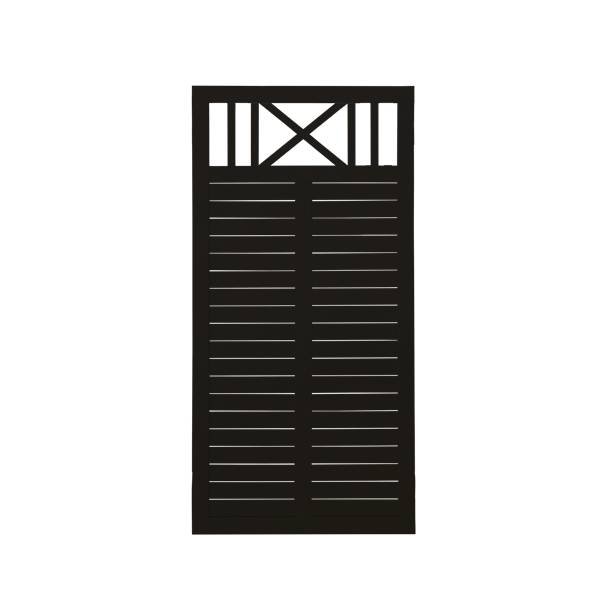 Nostalgi system hegn i sort 90x180cm (BxH)