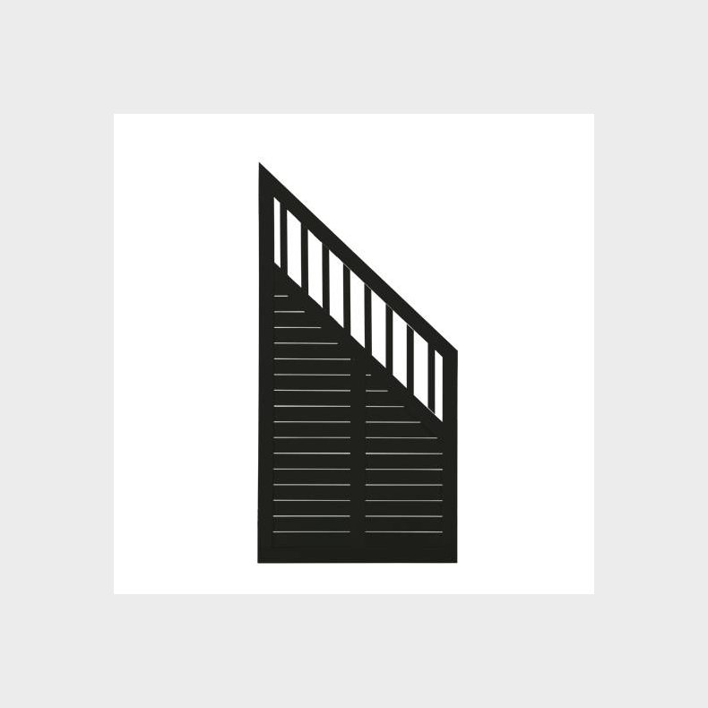 Nostalgi enkelt system hegn i sort skrelement 90x180/95cm