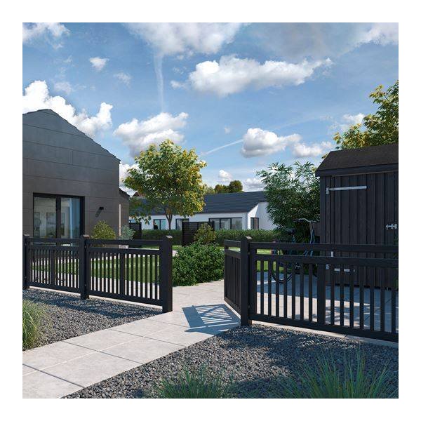 Linea facadelge i sort 100x80cm (BxH)