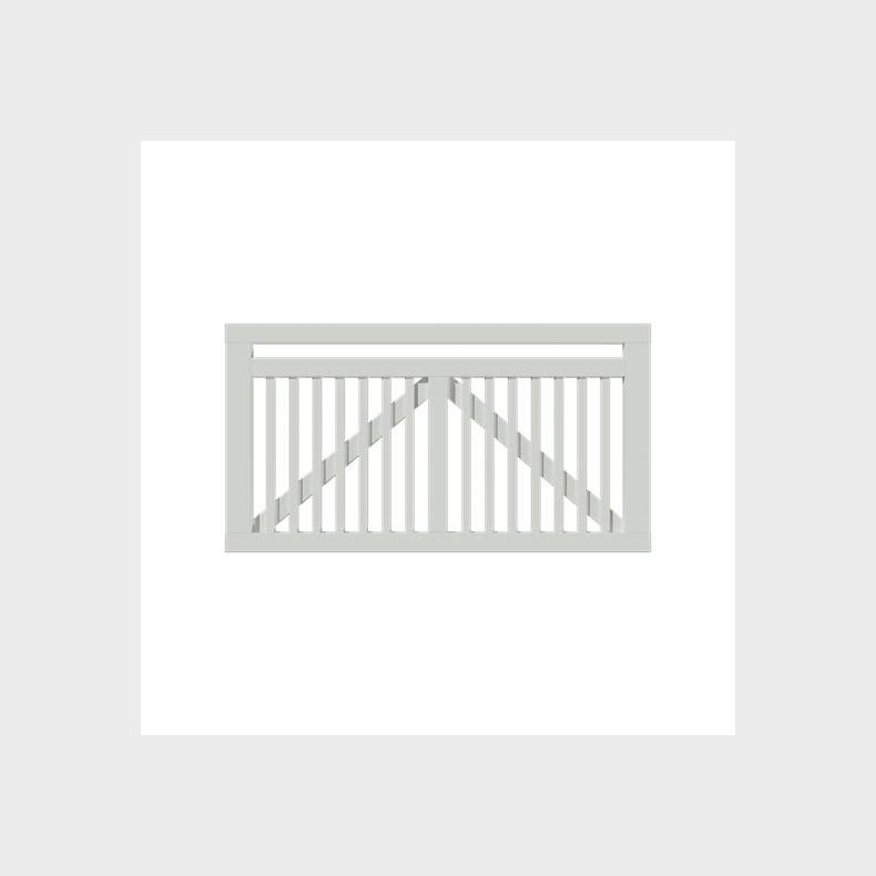 Linea bred facadelge i hvid 150x80cm 