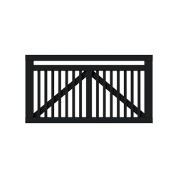 Linea bred facadelge i sort 150x80cm (BxH)