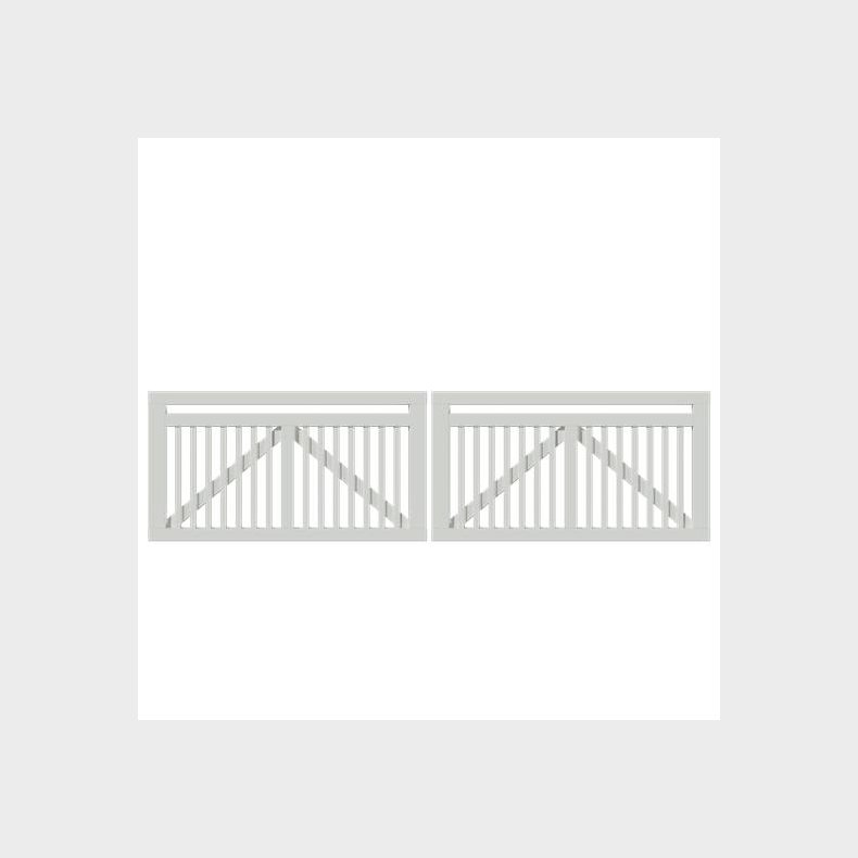 Linea dobbeltlge i hvid 300x80cm (BxH)