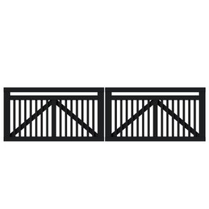 Linea dobbeltlge i sort 300x80cm (BxH)