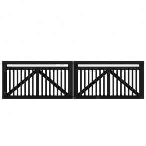 Linea dobbeltlge i sort 300x80cm (BxH)