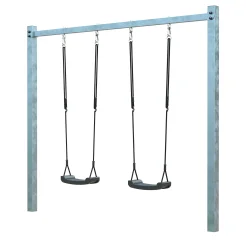 Gyngestativ i stl inkl. 2 grsorte gyngesder