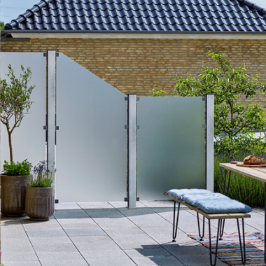 Frosted glas hegn (hegnsmodel)