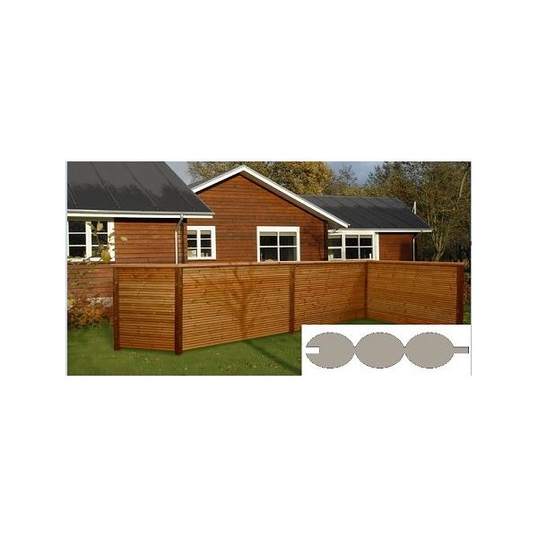 Rafte hegnsprofil brun trykimprgneret