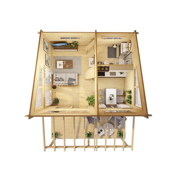 Malm anneks / fritidshus p 28m2 + 11,8m2 hems inkl. tagforlngelse