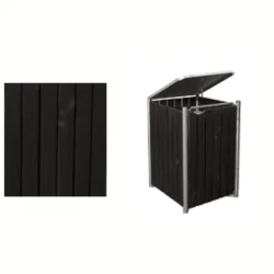 Hide Wood Black skraldespandsskjuler  elegant og praktisk lsning til 240L affaldsbeholder