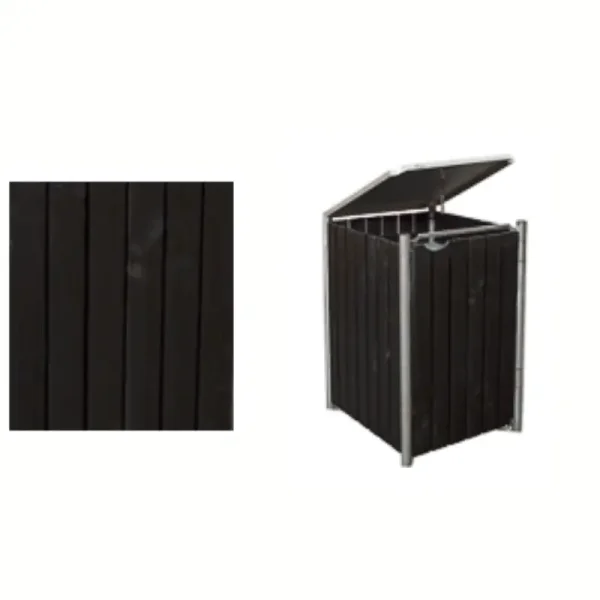 Hide Wood Black skraldespandsskjuler  elegant og praktisk lsning til 240L affaldsbeholder