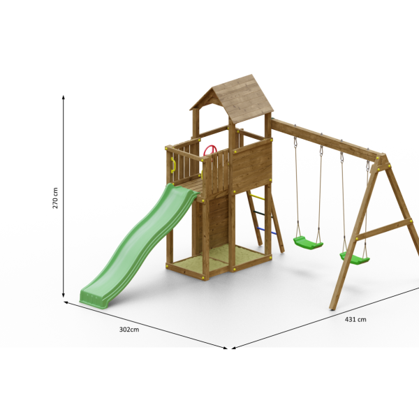 Bommer legetrn model 3 trykimprgneret