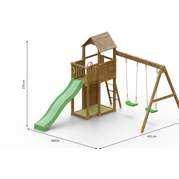 Bommer legetrn model 3 trykimprgneret