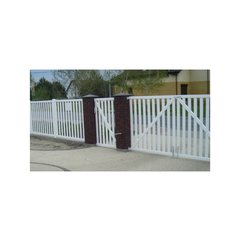 PVC Tremme dobbeltlge med smalle stave i (150x150) x 80cm (BxH)