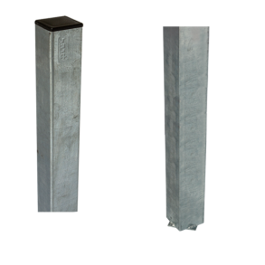 Galvaniseret st�lstolpe 4,5x4,5x186cm BxLxH (2mm)