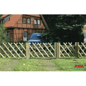 Jgerhegn dobbeltlge i brunimprgneret 300x120cm (BxH)