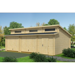 Holte garage med opbevaringsrum p 39,4m2 med vippeport