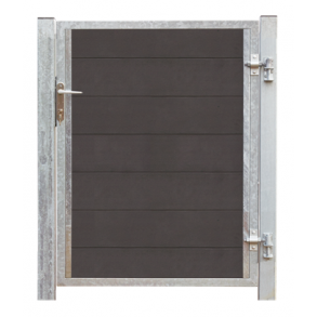 Futura kompositdr hjrehngt + stolper 99x127cm (BxH)