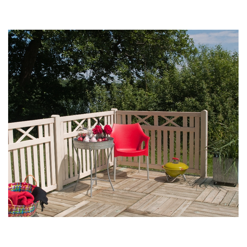 Vinesse forhavehegn 150x96cm i hvid 