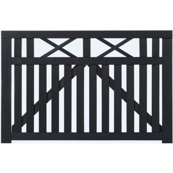 Vinesse enkeltlge sort 150x98cm (BxH)