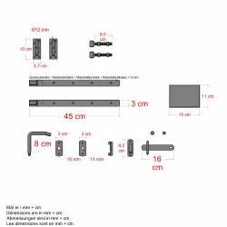 Enkelt lgebeslag til Skagen/Retro justerbar