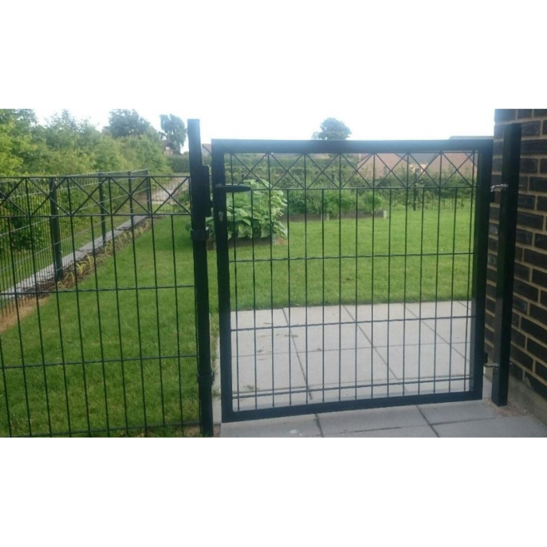 Lge X i sort til panelhegn100x100cm - model Gilleleje