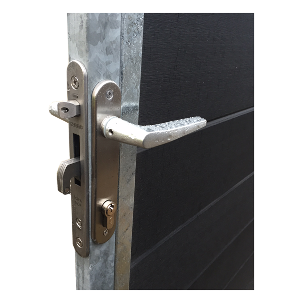 Artura kompositdr hjrehngt + stolper 97x95cm (BxH)