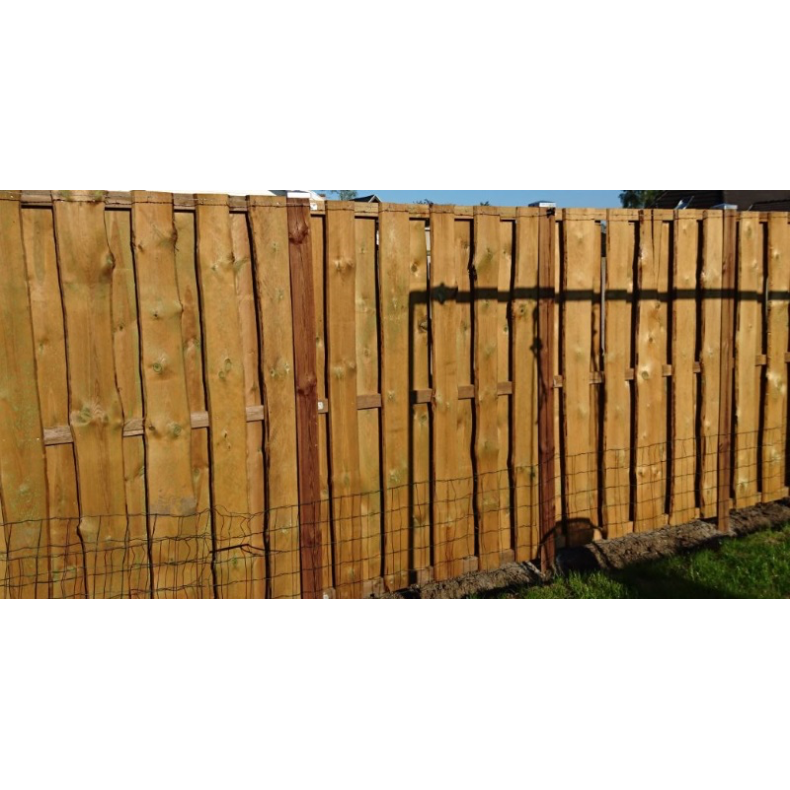 Kalmarhegn 180x180cm i brun trykimprgnering - model Skibby