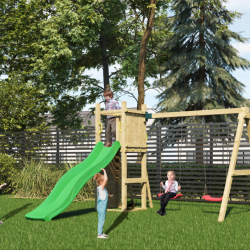 Funky model 3 legetrn med 2 gyngesde i trykimprgneret