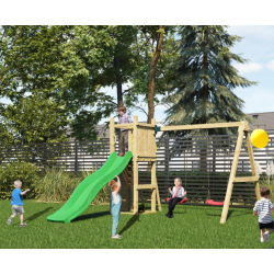 Funky model 3 legetrn med 2 gyngesde i trykimprgneret