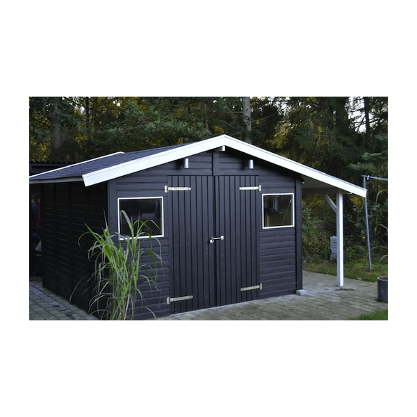 Hjemsted Premium 30x30 redskabsskur i trykimprgneret tr p 9m2