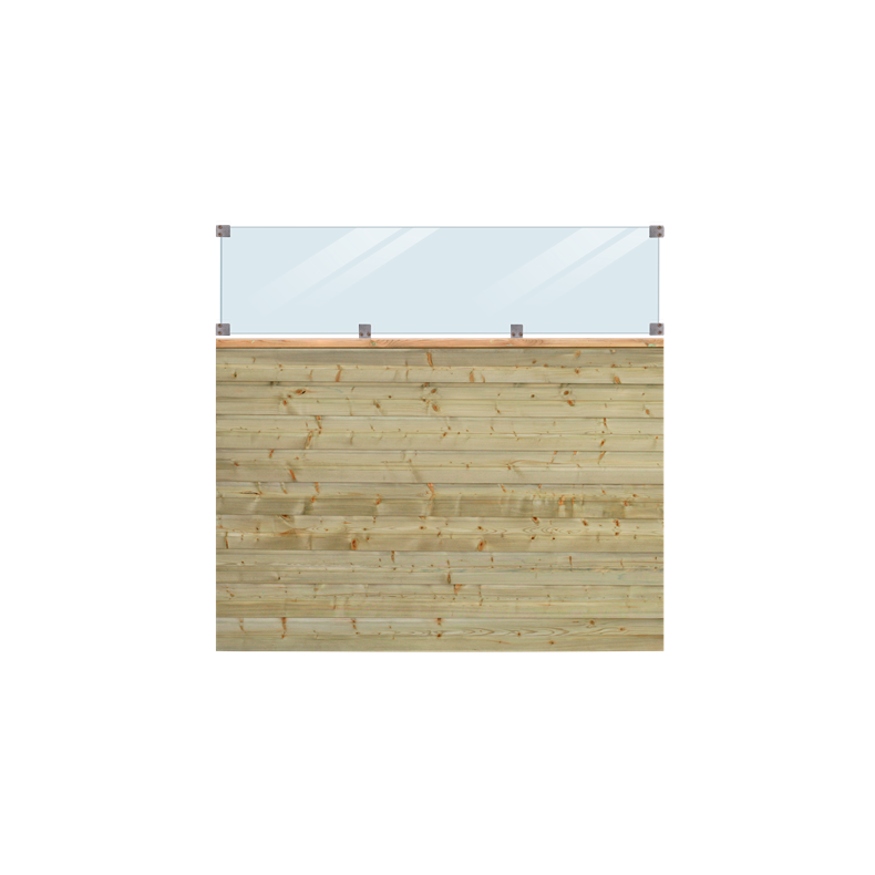Plus plank i trykimprgneret inkl. glas 174x163cm (BxH)