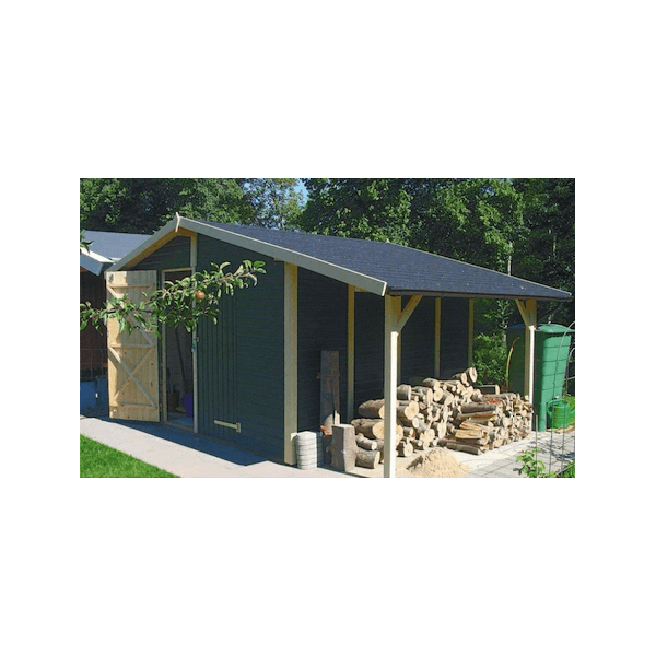 Hjemsted Premium 30x30 redskabsskur i trykimprgneret tr p 9m2