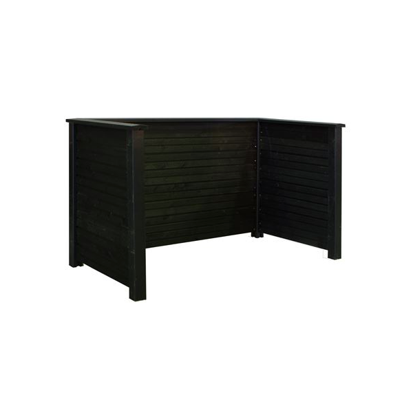 Plus plank profil renovationsskjul i sortmalet 194x97x108cm (LxDxH) 