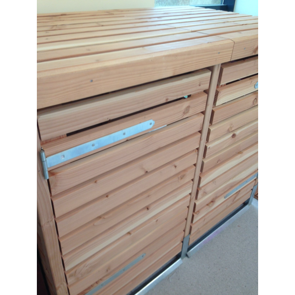 Rhombus Premium skraldespandsskjuler i lrk 2x240L