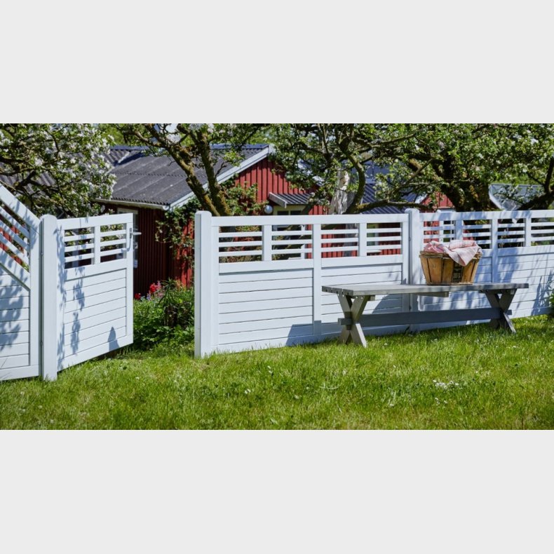 Decora system hegn 180x95cm i hvid 