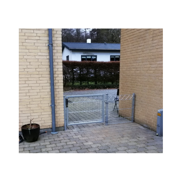 Panelhegn med "X" dekoration galvaniseret 200x80cm (LxH) model "Liseleje"