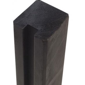 Endestolpe i sortmalet 9x9x267cm