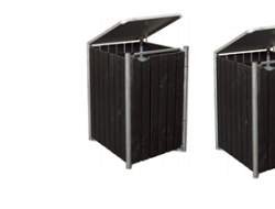 Hide Wood Black skraldespandsskjuler til 3 x 240L &#150;elegant og praktisk affaldslsning i dansk design
