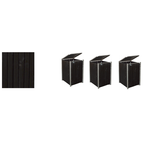 Hide Wood Black skraldespandsskjuler til 3 x 240L &#150;elegant og praktisk affaldslsning i dansk design